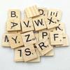 100 bucăți plăci de scrabble din lemn cu majuscule AZ alfabet jucărie amuzantă