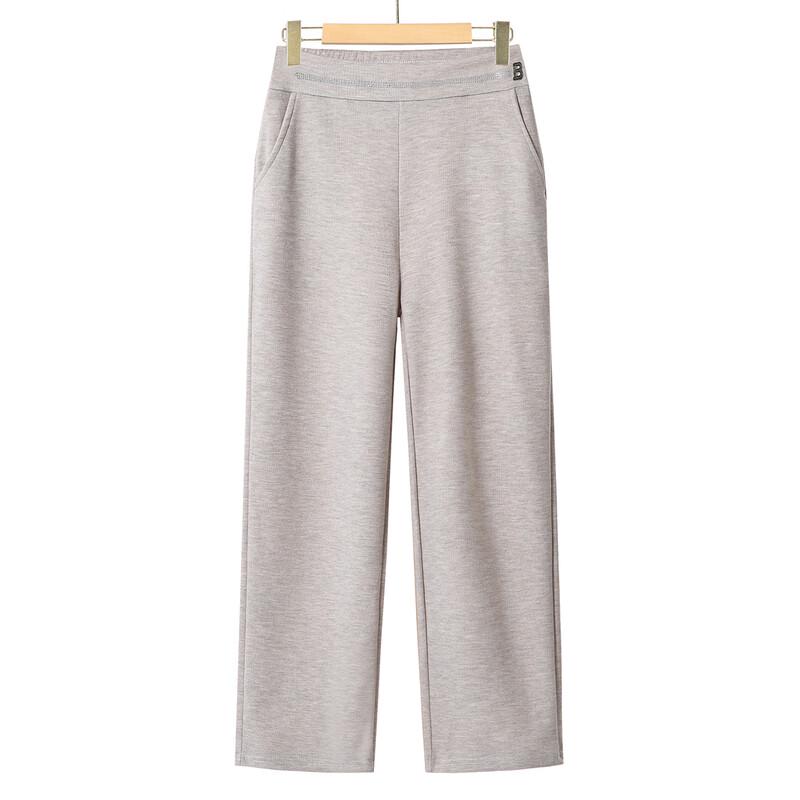 Women s Elastic Waist Casual Straight-Leg Pants 2XL