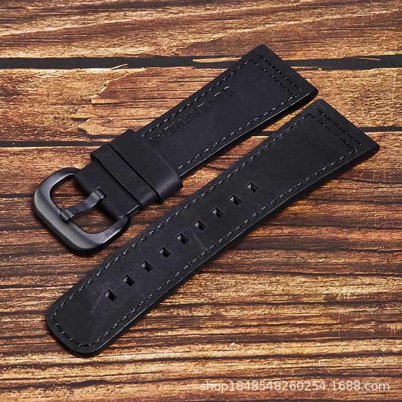 The First Layer Of Crazy Horse Leather Strap Is Suitable For Seven Fridays 28Mm Retro Soft And Comfortable To Wear.