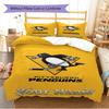 Name Custom Pittsburgh Penguins Pattern Bedding Set Quilt Cover Pillowcase Home Decor Gift (1 * duvet cover + 2 * pillowcase, without core)