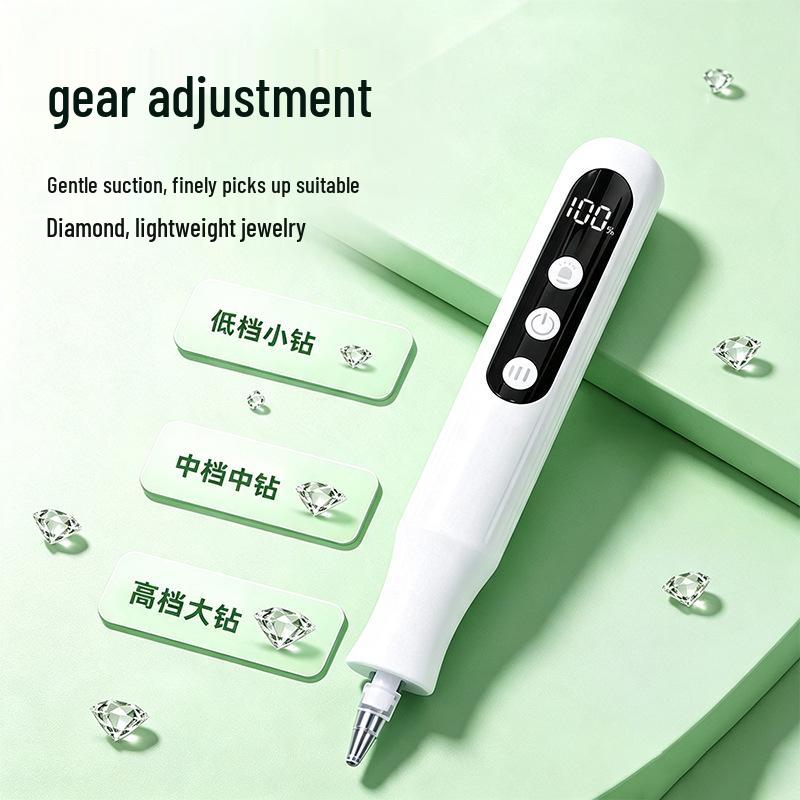 Electric Vacuum Suction Pen with Digital Display for Rhinestone and Jewelry Inlay