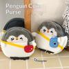 Soft Fluffy Plush Penguin Coin Purse Cartoon Keychain Holds Coins Zero Wallet Cute Mini Storage Bag Gifts For Kids Girls