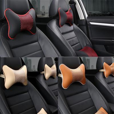 2 Pieces Car PU Leather Neck Pillows Comfortable Auto Seat Head Neck Rest Cushion Headrest Pillow Pad Fit For Honda Toyota