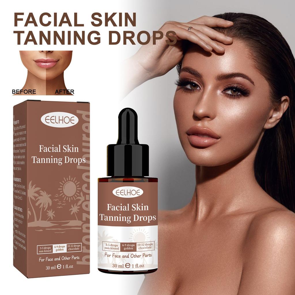 New Face Tanning Drops To Add To Moisturizer, Quick Tan Drops,  Tanning Drops For Face And Body, Face30ml