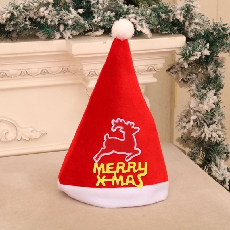 Set of 12 Christmas Party Santa Hat with Belt Decoration Festival Santa Hat For Holiday Celebration
