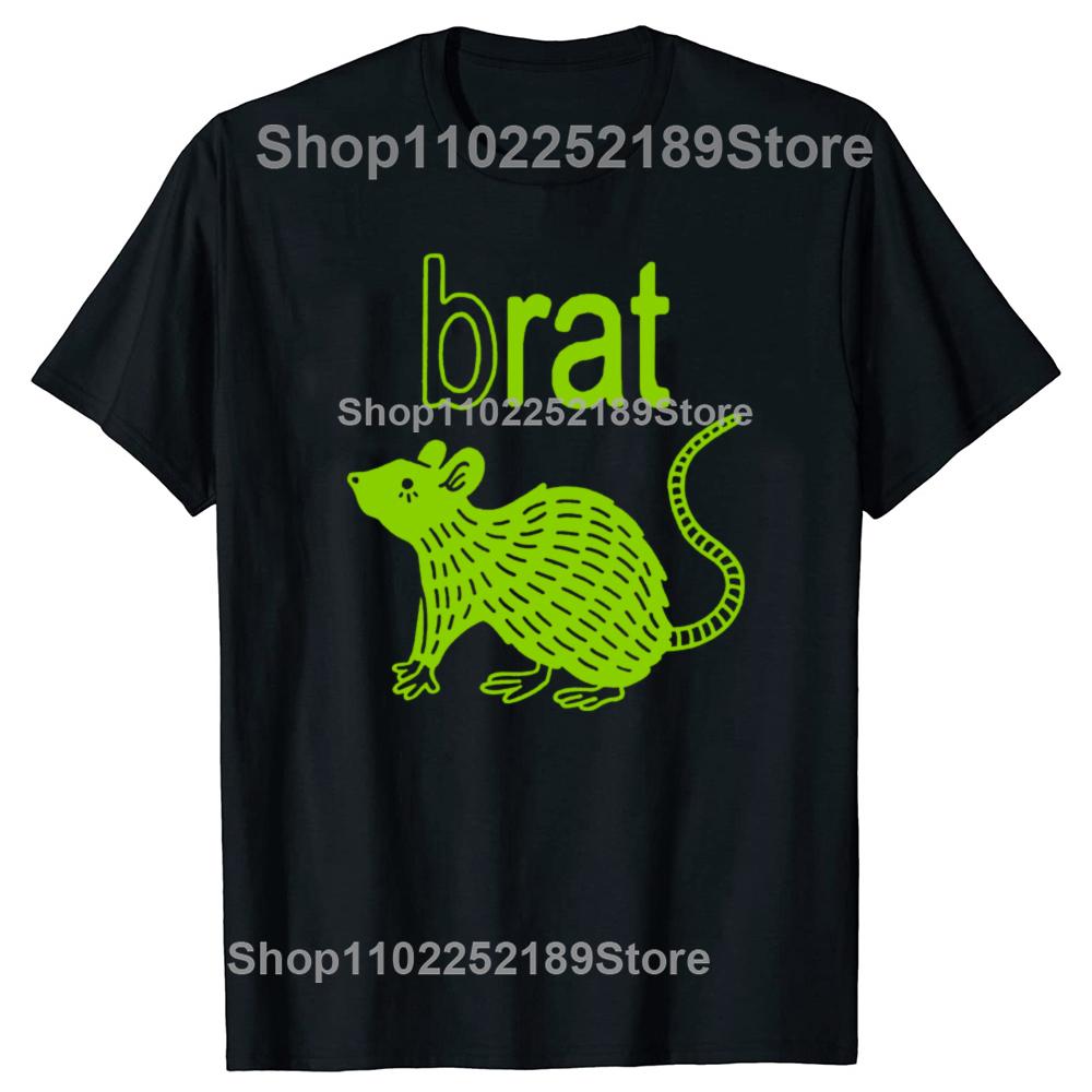 Funny Brat B Rats Lover Graphic T-shirts Men Women's Fashion Casual Tshirt 100% Cotton Loose Oversized T Shirt