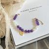 Natural Amethyst Bracelet Women'S Beads Beaded Blue Moonstone Cut Purple Crystal Bracelet Diy Jewelry