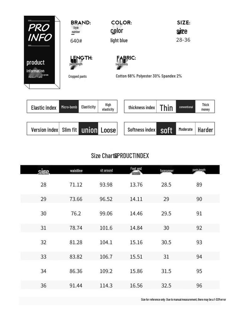 TUCANO Men's Slim Straight Cropped Jeans