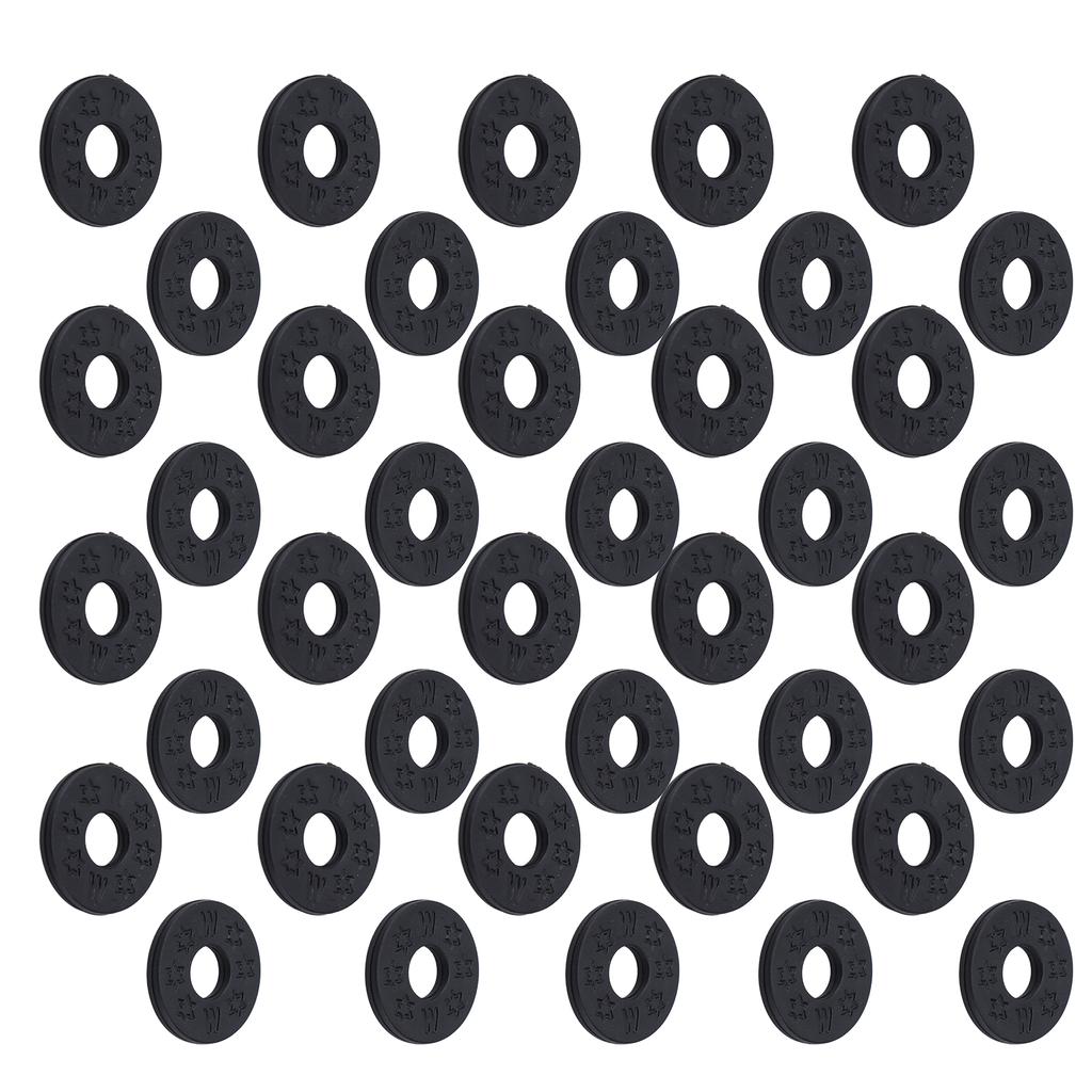 40Pcs Guitar Strap Gasket Bass Belt Button Non Slip Blocks PE Lock Washers Replacement