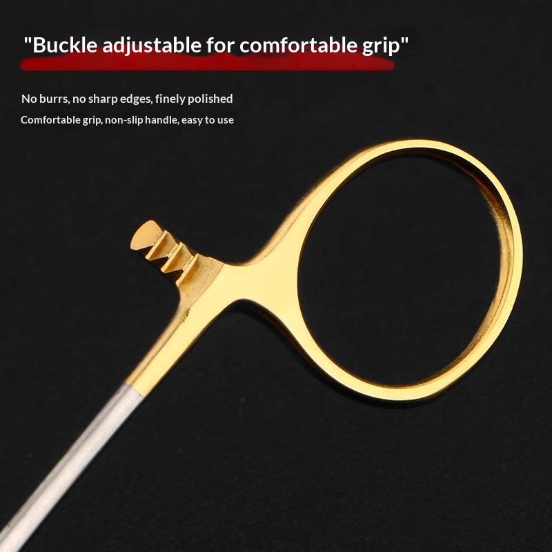 Dental Multifunctional Hand Tool 12.5Cm Stainless Steel Hemostatic Forceps Medical Curved/Straight Tip Cutter Tool