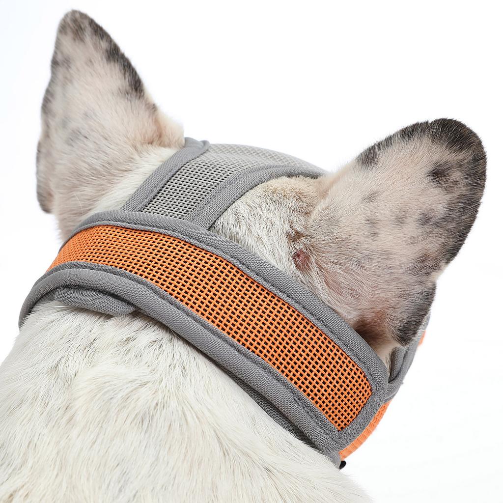 Dog Muzzle Breathable Mesh for Short Snout Dogs Prevent Biting Barking