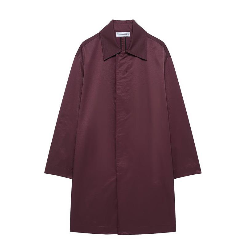 

TAOP&ZA Women s Spring/Summer Lapel Long Sleeve Trench Coat 5320048 XS