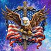 40x40cm American Flag Eagle 5D DIY Full Drill Round Diamond Painting Kit Decor