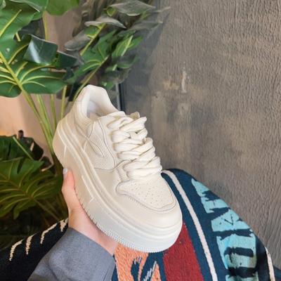 2024 Nuove Scarpe da Ginnastica Casual Bianche in Pelle da Donna Traspiranti Donna Vulcanizzate Sportive per Camminare Corsa Platform Scarpe Basse Bianche