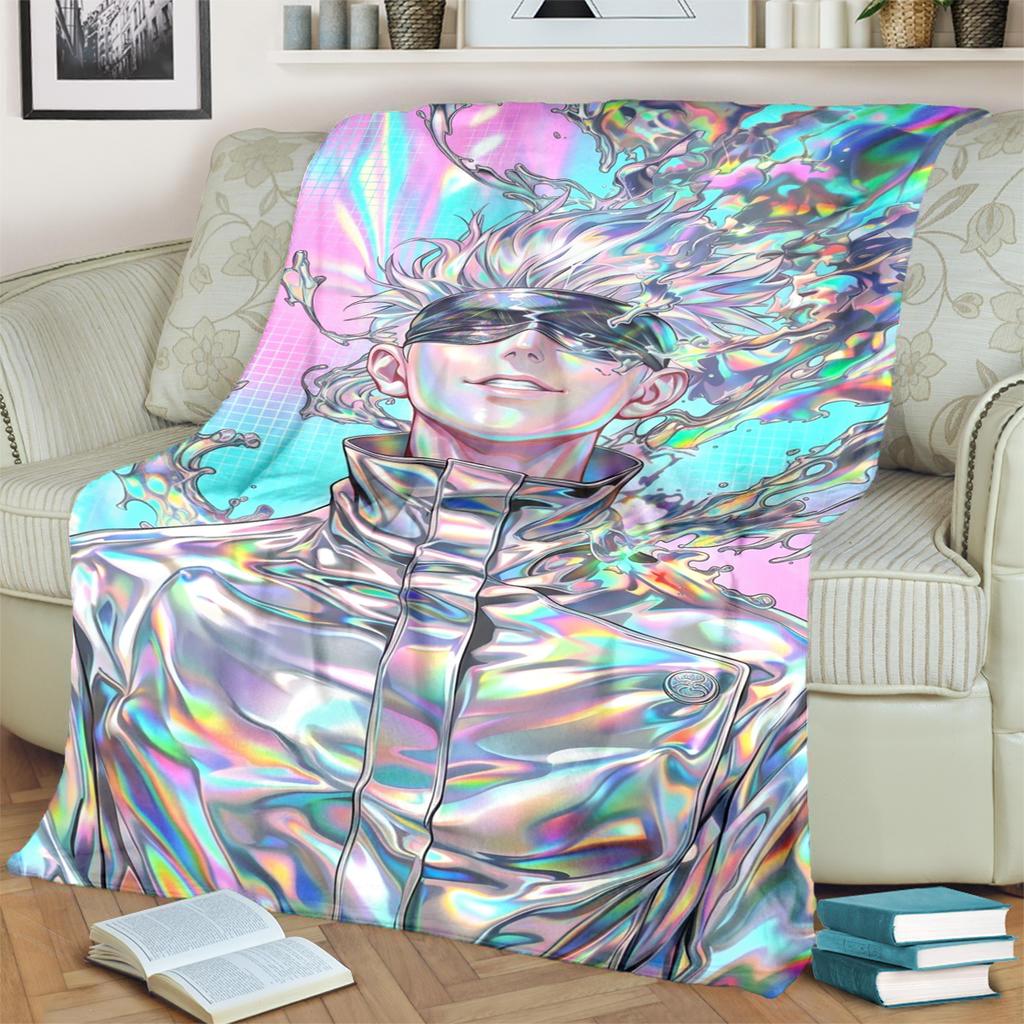 Jujutsu Kaisen Flannel Blanket for Bedrooms, Sofas, Beds, Chairs, Picnics, Travel Warm and Cozy