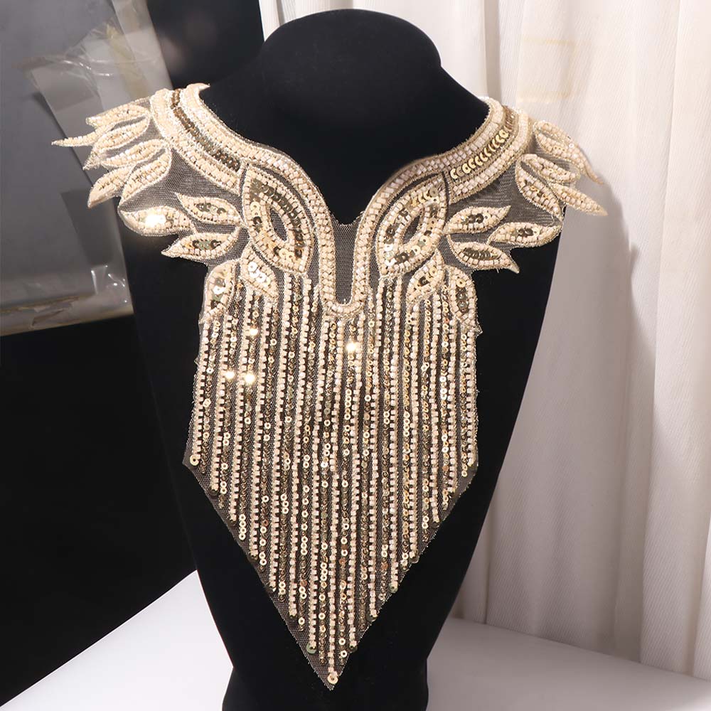 Fashion Beads Applique Delicate Clothing Applique Clothes Patches Applique Patches  Evening Dress
