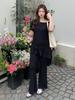 Spring 2026 One-Shoulder T-Shirt & Irregular Micro-Flare Pants Set