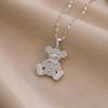 Women's Japanese-Korean Style Butterfly Zircon Pendant Necklace