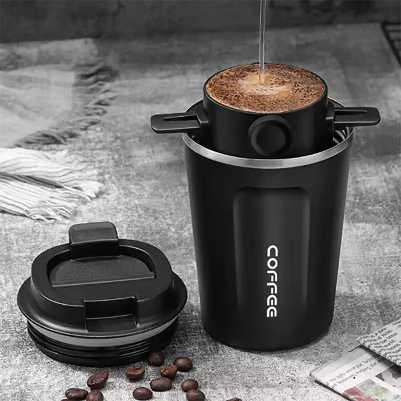 Skládací kávový filtr Přenosný nerezový odkapávací držák na kávu Nálevka Košík na čaj Opakovaně použitelný držák na čajovou konvici Překapávač na kávu