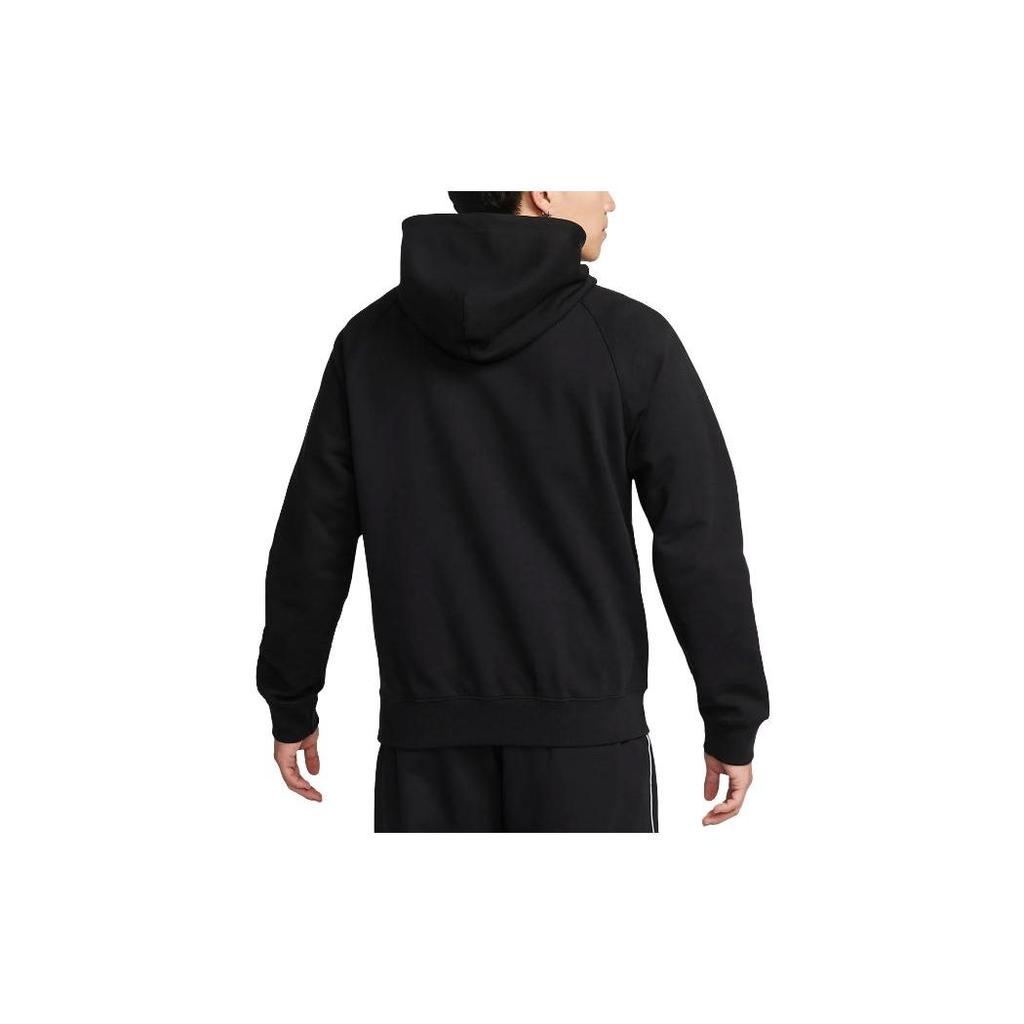 Nike Sportswear Big Swoosh Half Zip Hoodie (Asia Sizing) Black/White Men Streetwear DX0567-010