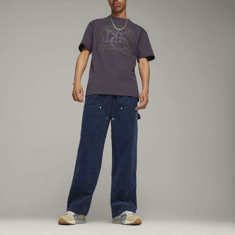 Puma X Rhuigi Corduroy Pants Fw23 With Drawstring Logo Men Bottoms Blue 620891-15