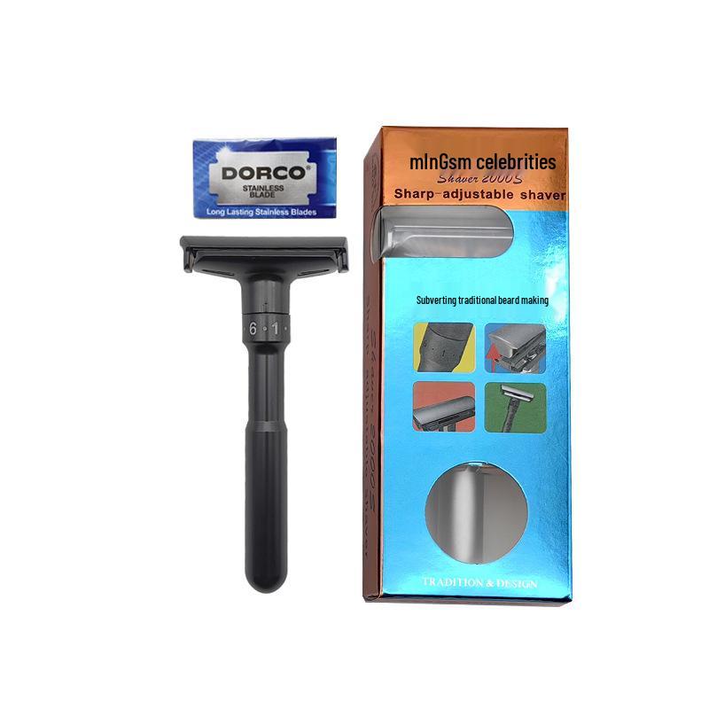 

Мужская регулируемая двусторонняя безопасная бритва – моющийся держатель для ручного удаления волос и бритья.