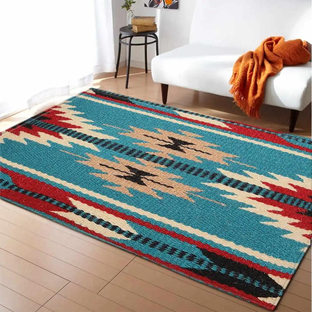 Persian Area Rug Abstract Flower Art Anti-Slip Carpet for Living Room Bedroom Kitchen Floor Mat Home Decor