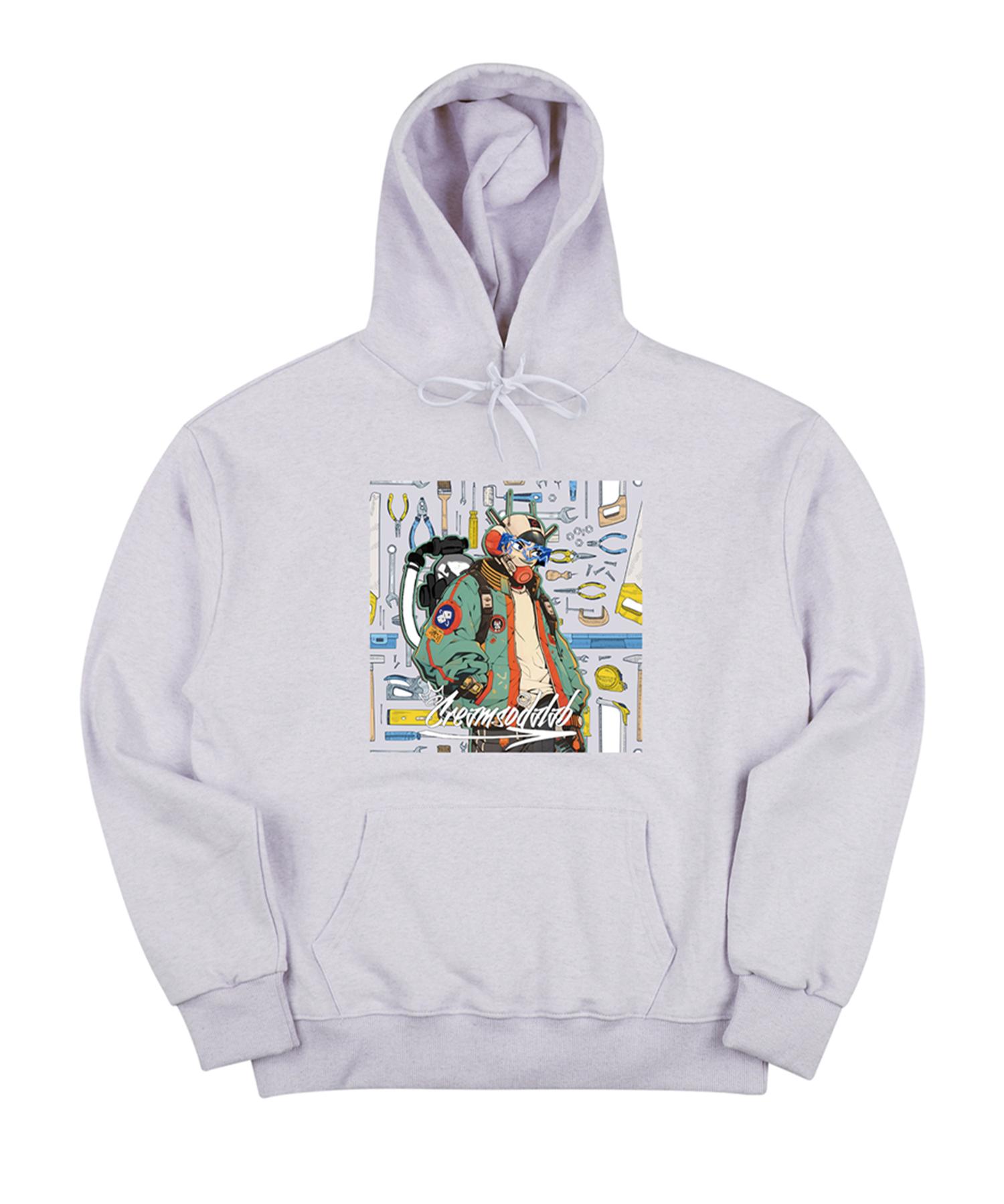 Cream Soda Lab Dice Boy Hoodie Light Grey M