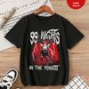 Kids 99 Nights In Forest Print Tee Shirt for Boys Girls Short Sleeve Classic T-Shirt Gift for Children