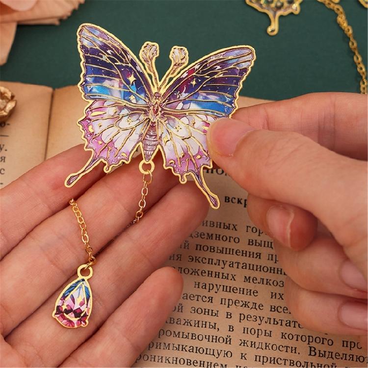 Butterfly Bookmarks Metal Bookmarks with Pendant Book Page Marker Appreciation Present for Teacher Book Lover