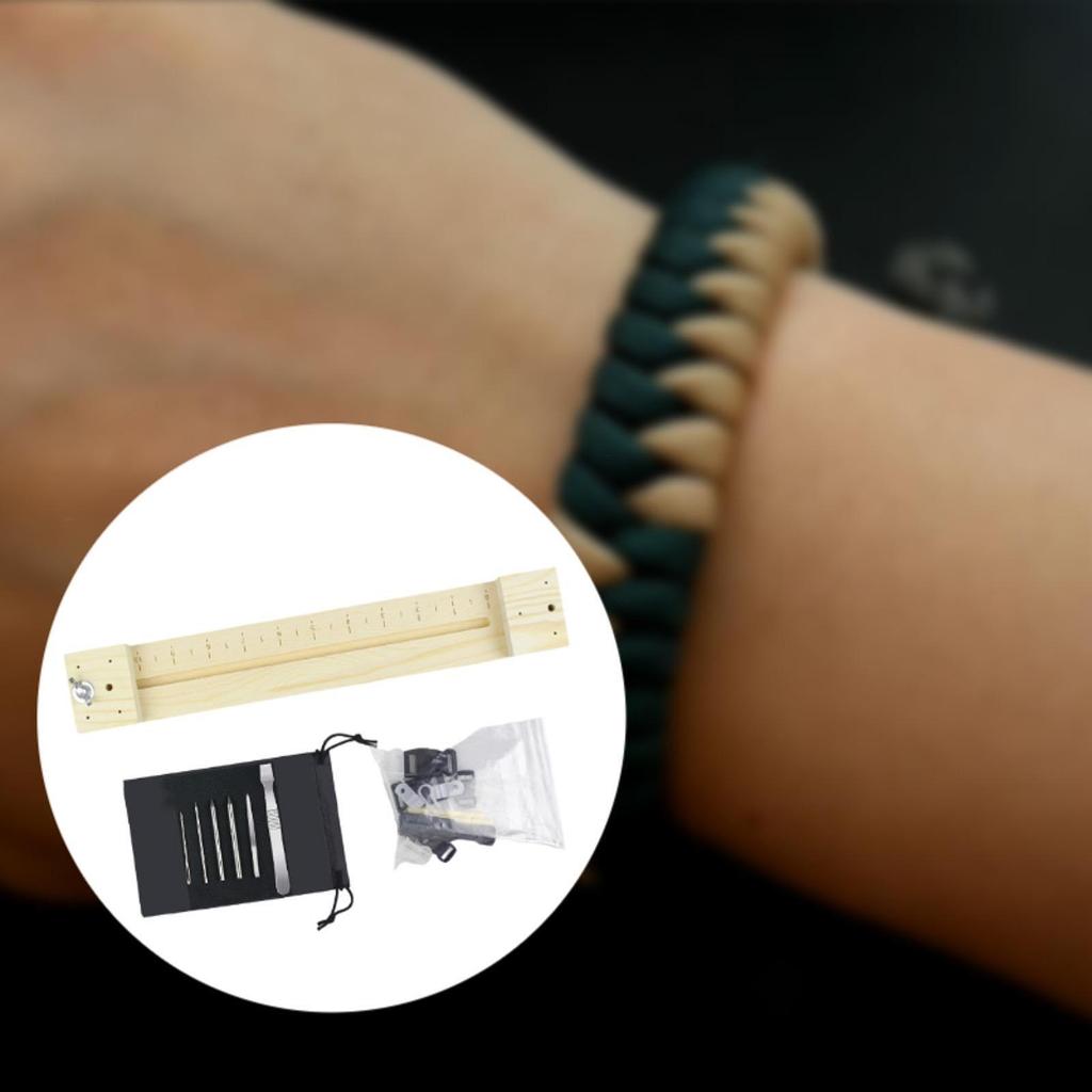 Wooden Paracord Jig Bracelet Maker Jewelry Making Keychain Wristband Maker