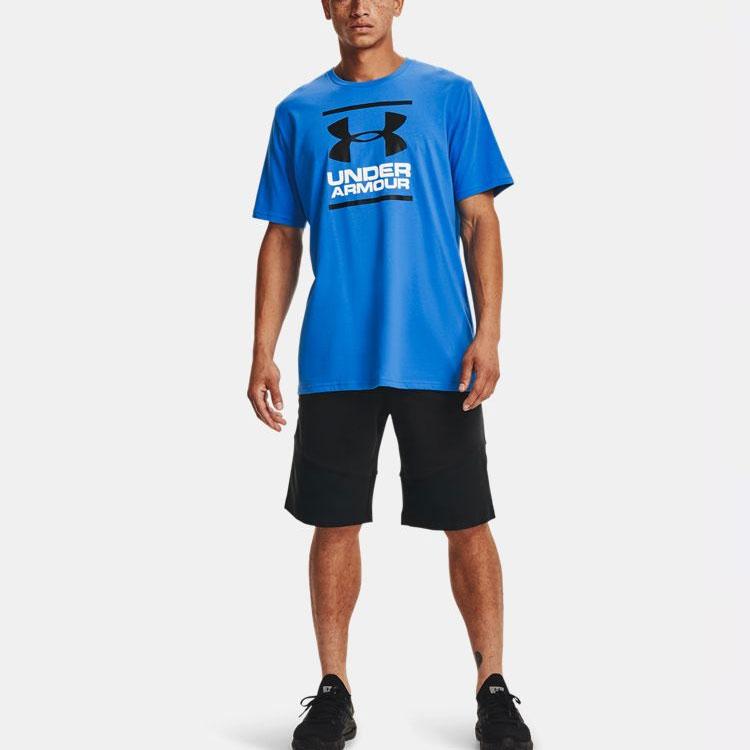 Under Armour Casual Crew Neck Sports Breathable Loose Straight Short Sleeve T-Shirt Men Tops Bright-Blue 1326849-787