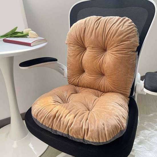 Cuscino Sedile Extra Spesso Cuscino per Sedia con Supporto Lombare, Morbido Supporto per Schiena con Laccetti, Antiscivolo per Ufficio, Sedie da Pranzo e da Gioco