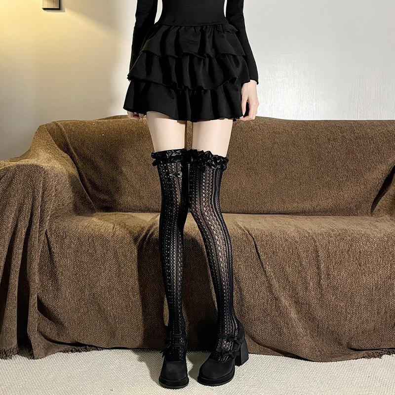 Lace Hollow Calf Socks Summer Pile Socks Lace Mid-Tube Pure Desire Lolita Socks