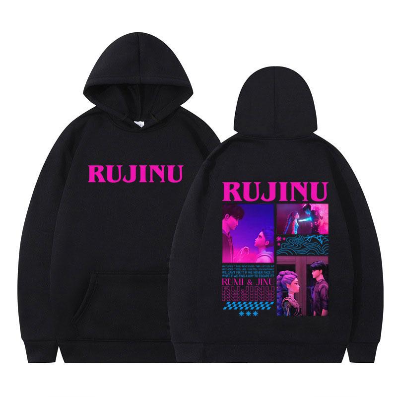 

KPop Demon Hunters Huntrix Saja Boys Rujinu Aestheticshoodie Men Women Fashion Pullover Long Sleeves Loose Casual Sweatshirt Top 3XL