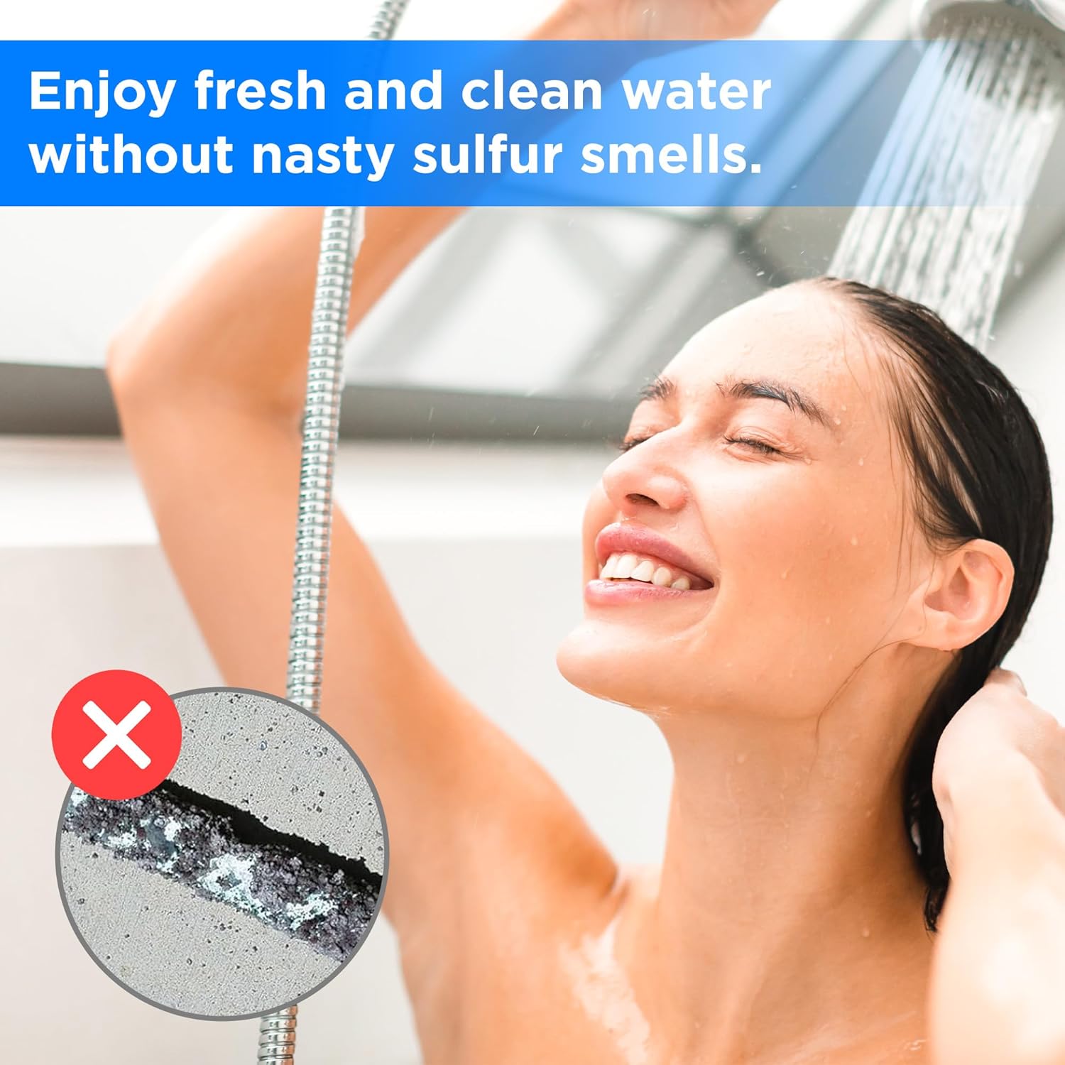 Powered Anode Rod for Water Heater, Electric Anode Rod for Water Heater, Eliminate Sulfur Smell in Well Water, Eliminate Rotten Egg Smell in Water,