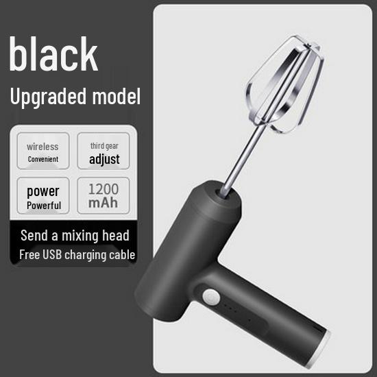 Rechargeable Stainless Steel Handheld Electric Egg Beater for Baking
