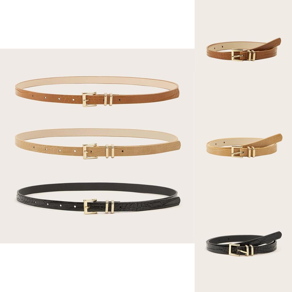 Crocodile Textured Womens Fashion Belt With Alloy Buckle For Business And Casual Wear