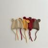 Children's knitted hat super cute small ears warm ear protection hat autumn and winter boys and girls baby versatile wool hat