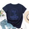 Social Club Cotton T-Shirt Short Sleeve Round Neck Women 2d Print Tops