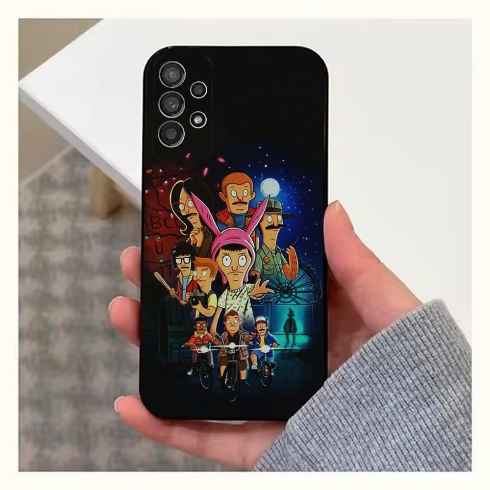 Cartoon B-Bob Burger-ES Phone Case For Samsung S25,S24,S23,S22,S20,S21,S10,Ultra,Plus,Lite,FE,Soft Silicone Black Cover