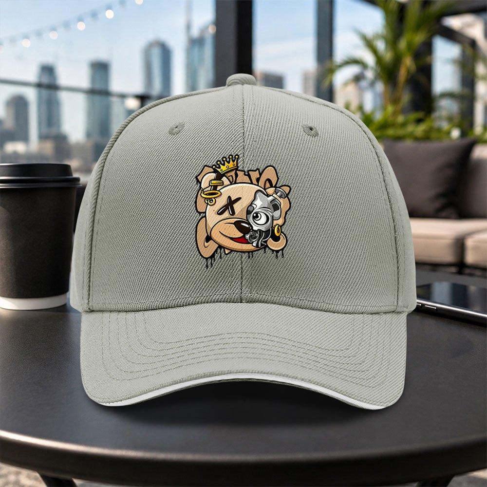 Mechanical Bear Graffiti Baseball Cap Unisex Adjustable Duckbill Cap Casual Lightweight Outdoor Hat Multiple Colors