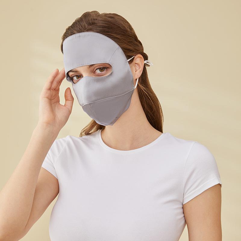 Yu Yue 2025 Spring/Summer Mulberry Silk Full Face Mask - Breathable UV and Sun Protection Shield
