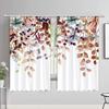 Watercolour Leaves Hummingbird Curtains Living Room Bedroom Home Decor Curtains Floral Polyester Shower Curtain with Hooks