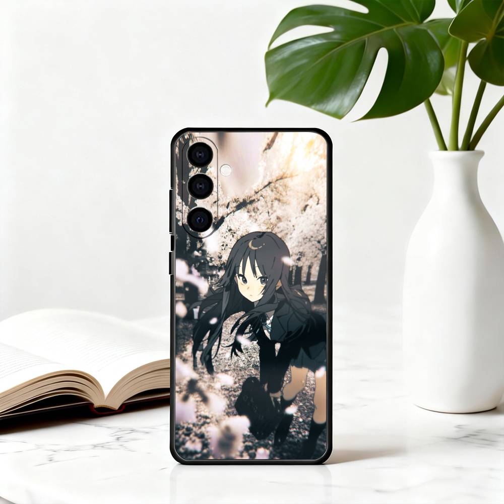 K-K-ON Mio Akiyama-KMA Phone Case For Samsung Galaxy A73,A72,A71,A70,A53,A52,A51,Soft Silicone Black Cover
