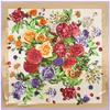 90*90cm Silk Scarf Women Fashion Designer Beautiful Flowers Foulard Soft Satin Shawl Scarfs Kerchief Square Neck Headscarf