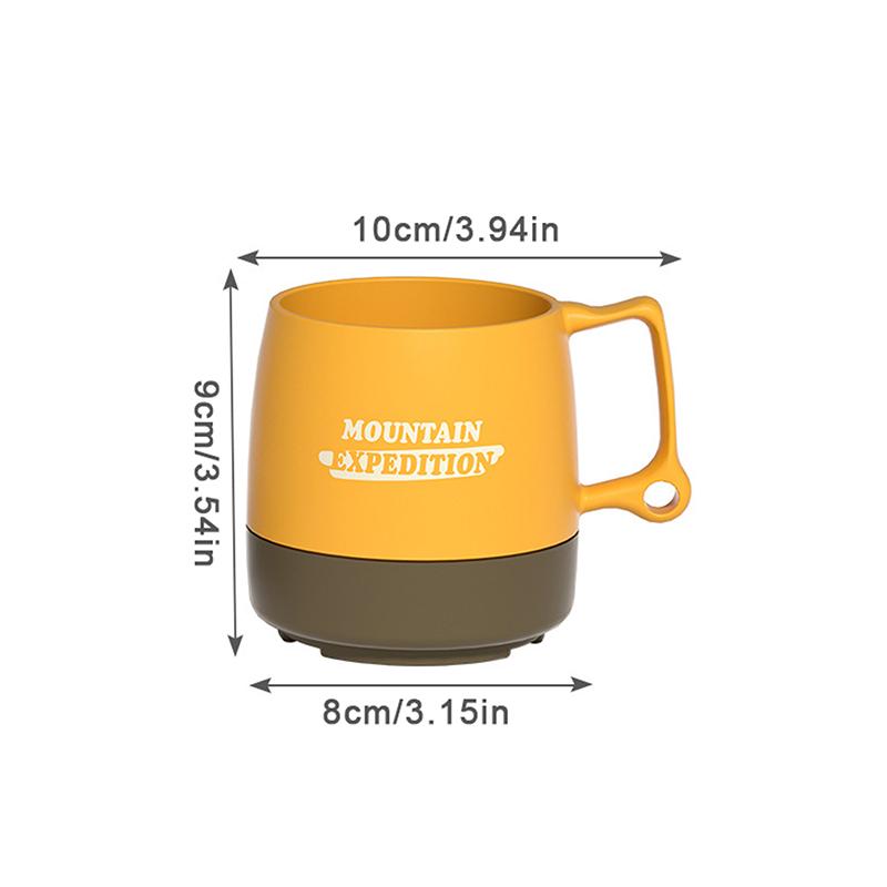 Camping Cup Non-Slip Grip Large Capacity With Lid Outdoor Camping Mugs Coffee Cups For Travel Hiking Backpacking Fishing