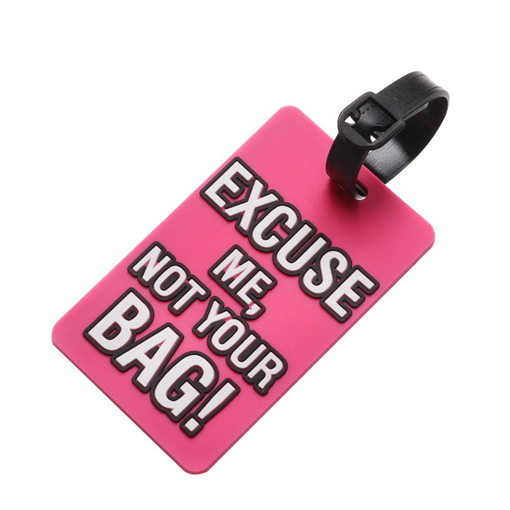 Travel PVC Baggage Boarding Label Portable Luggage Tag Travel Tag Creative Letter Baggage Holder