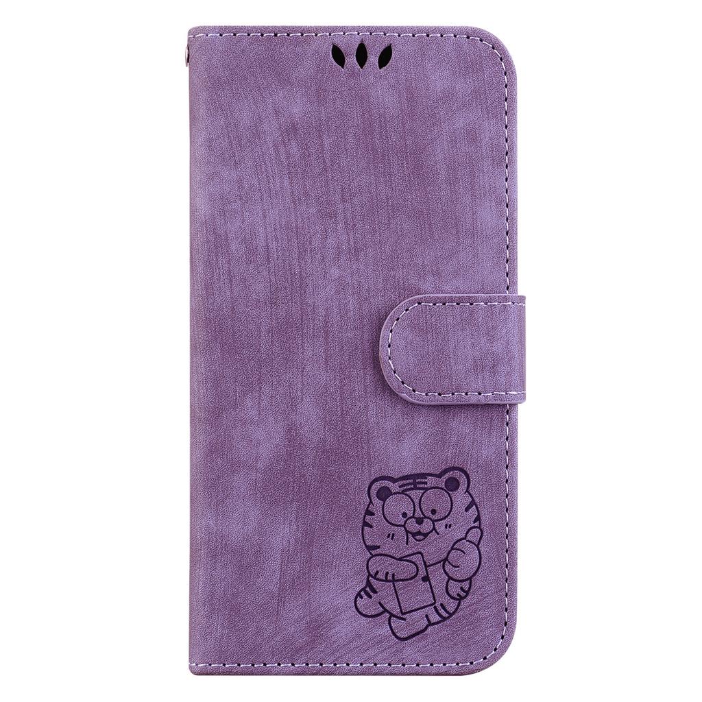 PU Leather Flip Protective Case for OnePlus Nord 3 5G/Ace 2V,Tiger Pattern Imprinted Wallet Stand Phone Cover