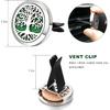 2 PCS Car Diffuser Vent Clips, Tree Pattern Essential Oil Diffuser Vent Clips with 12 Felt Pads, Stainless Steel Auto Air Fresheners Decorative